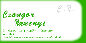 csongor namenyi business card